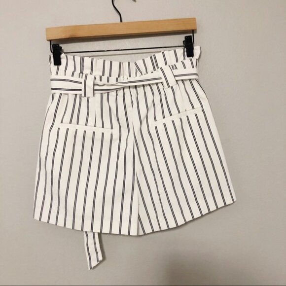 Zara Striped Paper Bag Shorts XS - Picture 4 of 4